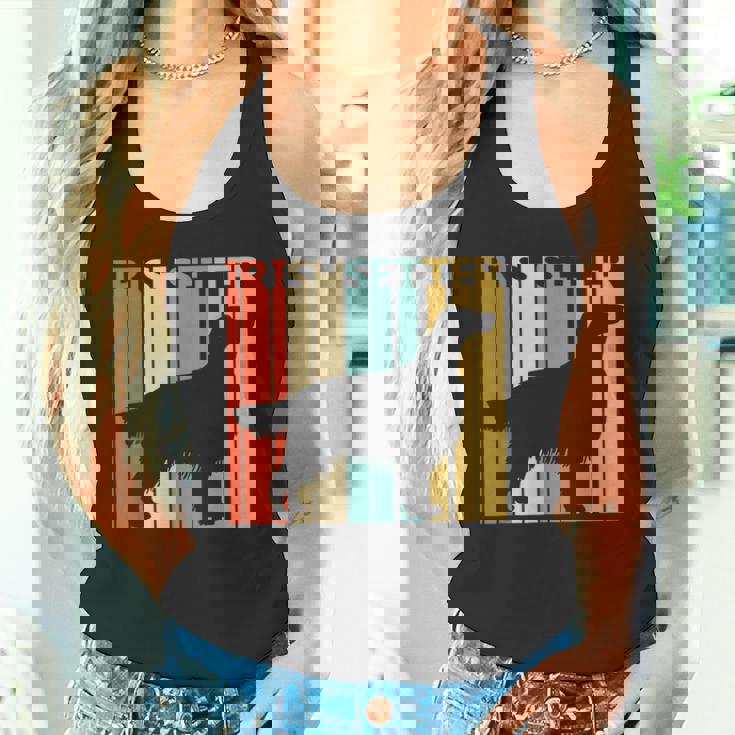 ヴィンテージ アイリッシュセッター 犬の飼い主と恋人 タンクトップ