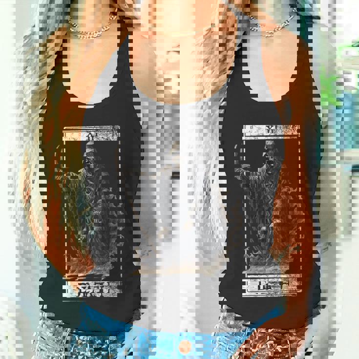 ヴィンテージ デス タロット カード 死神 オカルト悪魔の恐怖 タンクトップ