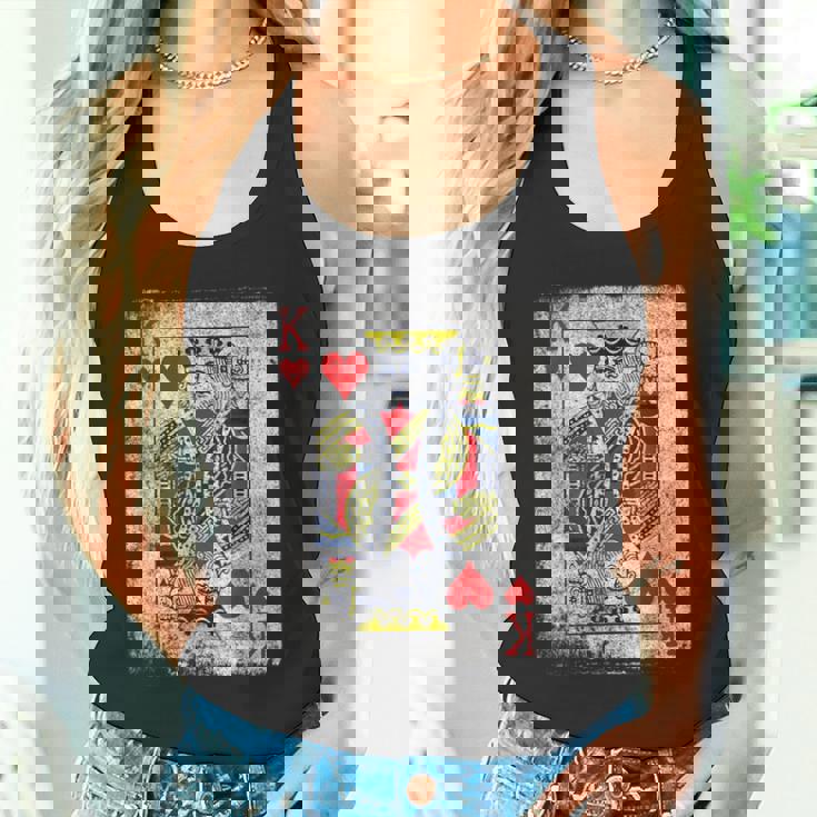 ヴィンテージ ハートのキングトランプ ハロウィン カジノ タンクトップ