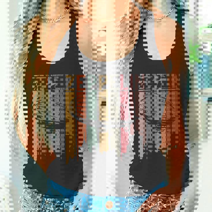 ヴィンテージ レトロ ツェッペリン 飛行船 アンティーク調 タンクトップ