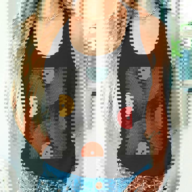 ヴィンテージ レトロレコード レコード モダンアート タンクトップ