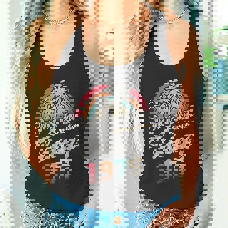 ヴィンテージ1975バースデー50年パームツリー レトロ タンクトップ