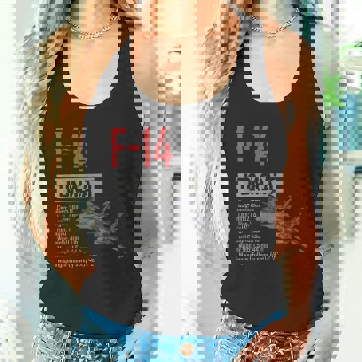 ヴィンテージf-14トムキャット戦闘機ジェット軍事航空ギフト タンクトップ