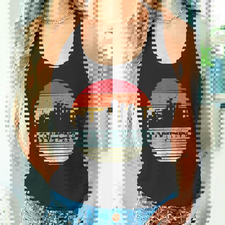 ヴィンテージカワサキスカイラインシルエット タンクトップ