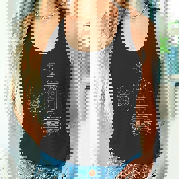 ヴィンテージゲーム図 Tvビデオゲームコンソール レトロチャート タンクトップ