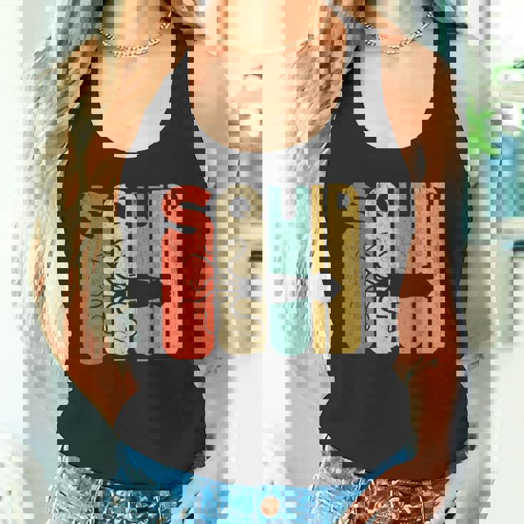 ヴィンテージスタイル イカシルエット 面白いイカシャツ タンクトップ