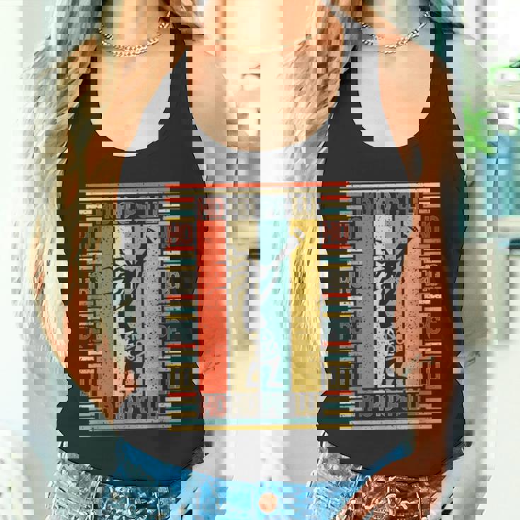 ヴィンテージスタイルのシルエットココペリフルートネイティブアメリカン タンクトップ