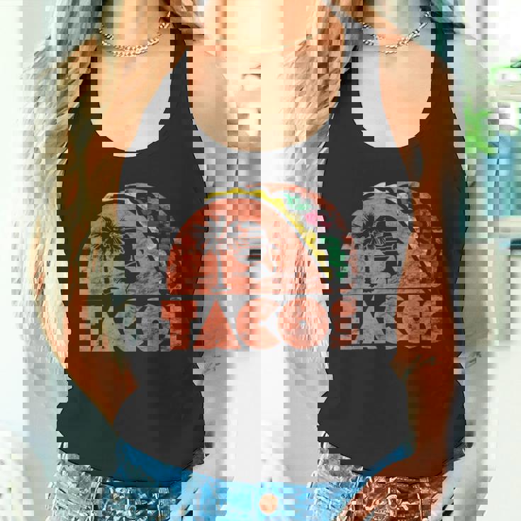 ヴィンテージタコスレトロビーチスタイル。 タンクトップ