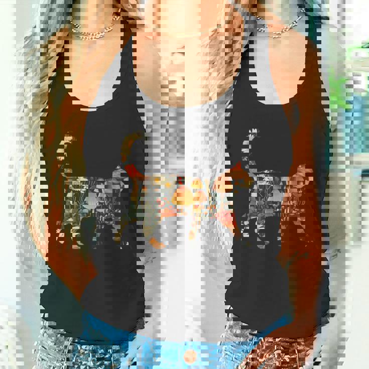 ヴィンテージ・シルエット きのこ草原 コタゴラス・キャット タンクトップ