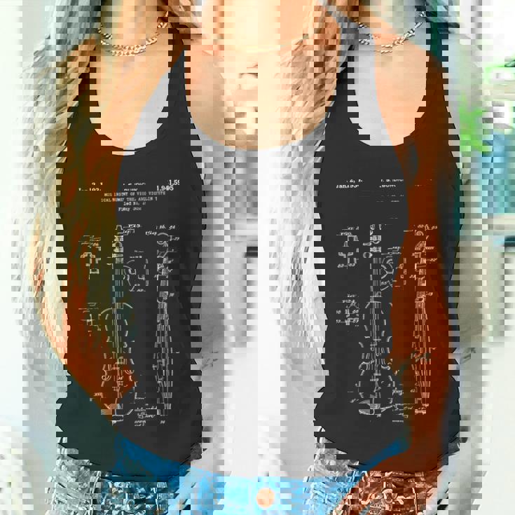 ヴィンテージ特許プリント 1932 バイオリン奏者 ミュージシャンギフト タンクトップ