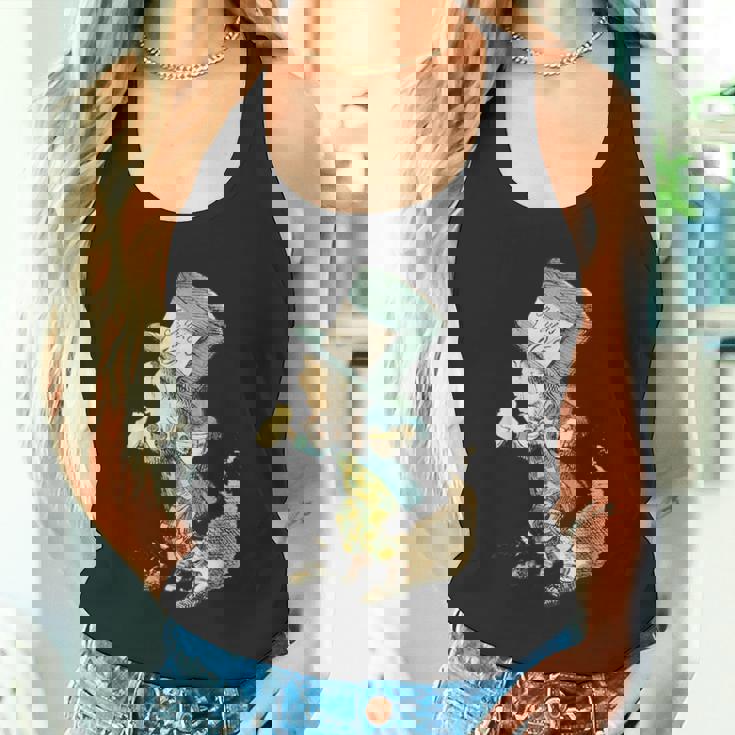 不思議の国のアリス マッドハッター ビンテージイラスト タンクトップ