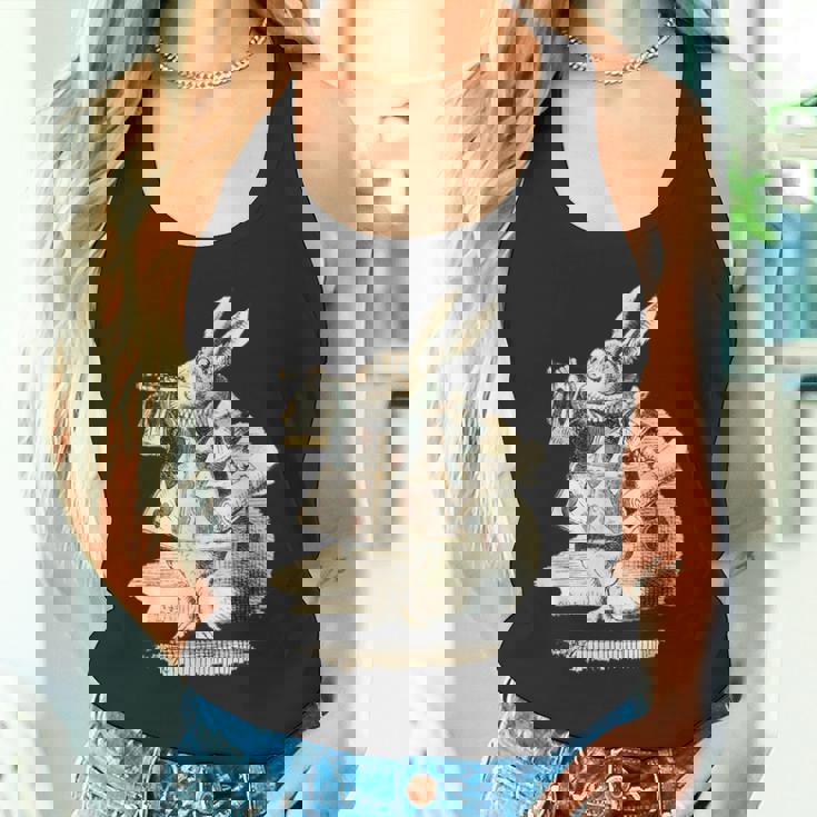 不思議の国のアリス 白ウサギ トランプデザイン タンクトップ