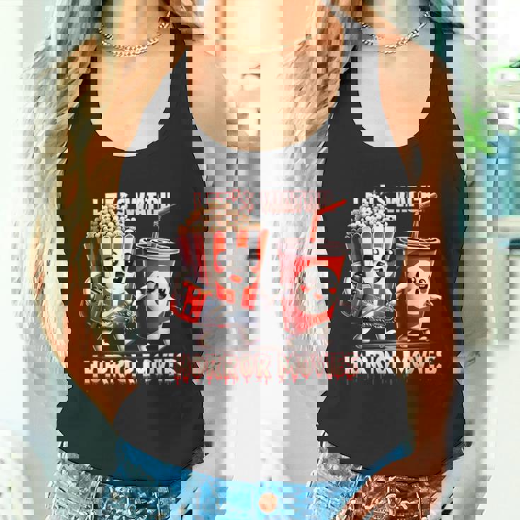 不気味なハロウィン映画愛好家 ホラー映画を見よう タンクトップ