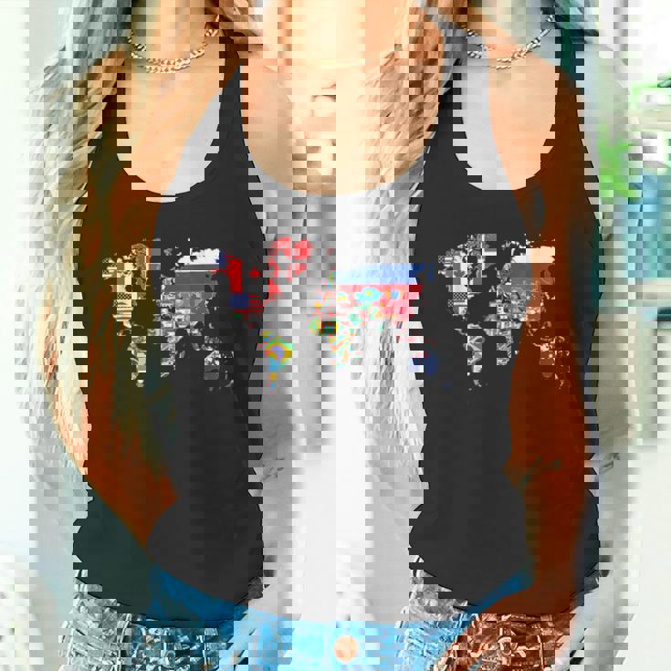 世界地図 国旗 アトラス タンクトップ