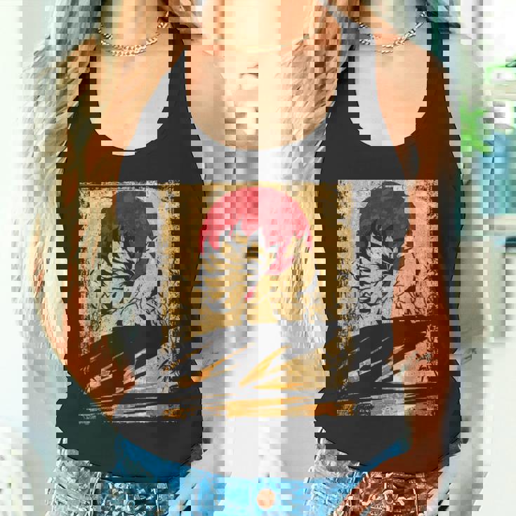 九尾の狐 日本のレトロアート タンクトップ