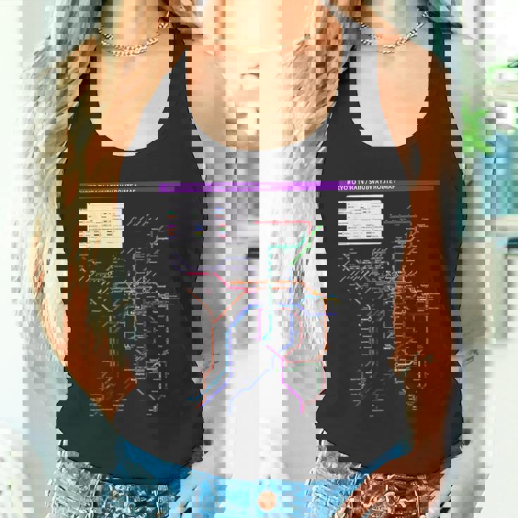 京都日本地下鉄鉄道おみやげ路線図 タンクトップ