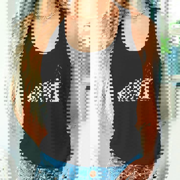 人類の進化 弓道 弓術 弓道好き 騎射 歩射 堂射 弓道部 弓道サークル 古武術 和弓 エボリューション タンクトップ