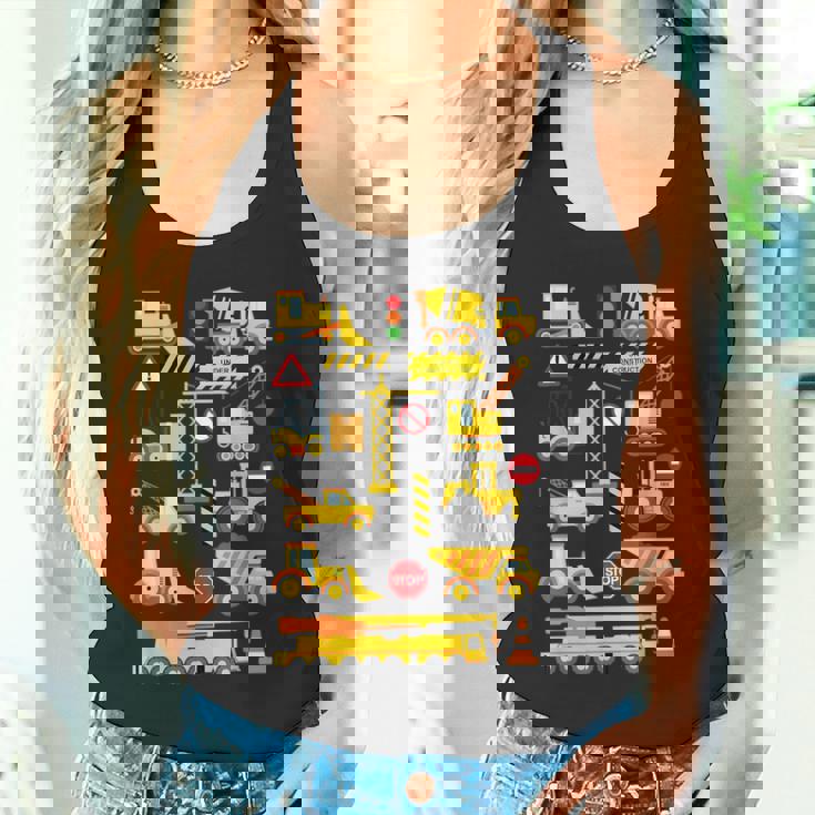 働く車 工事車両 面白いtシャツ イラスト かわいい キッズ 子供用 メンズ おもしろグッズ 子供 男の子 タンクトップ