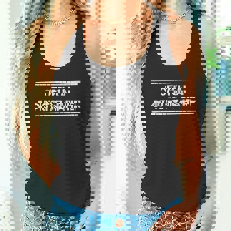 公式カメラマン カメラマン フォトグレープカメラギフト タンクトップ