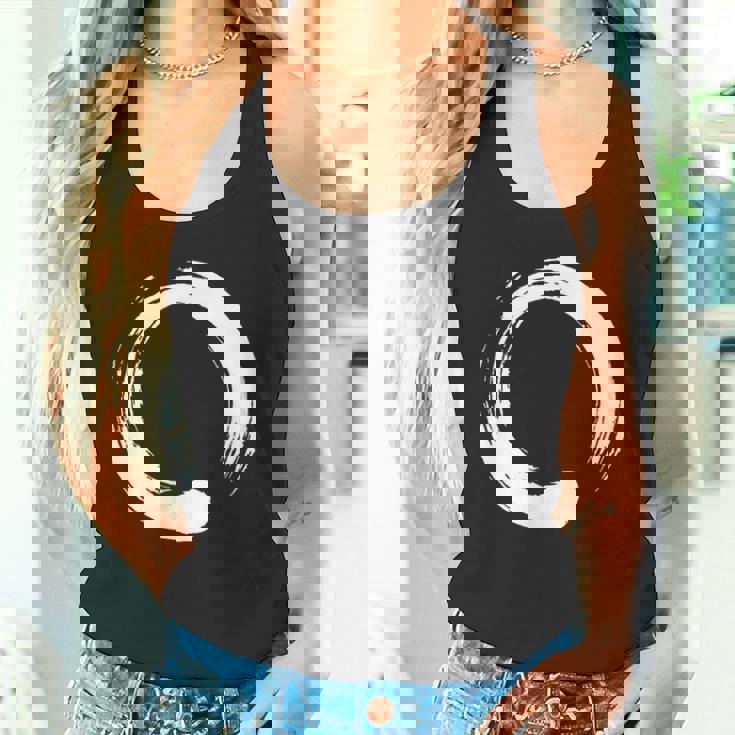 円相、禅、円、シンボル、仏教、仏、瞑想ヨガ タンクトップ