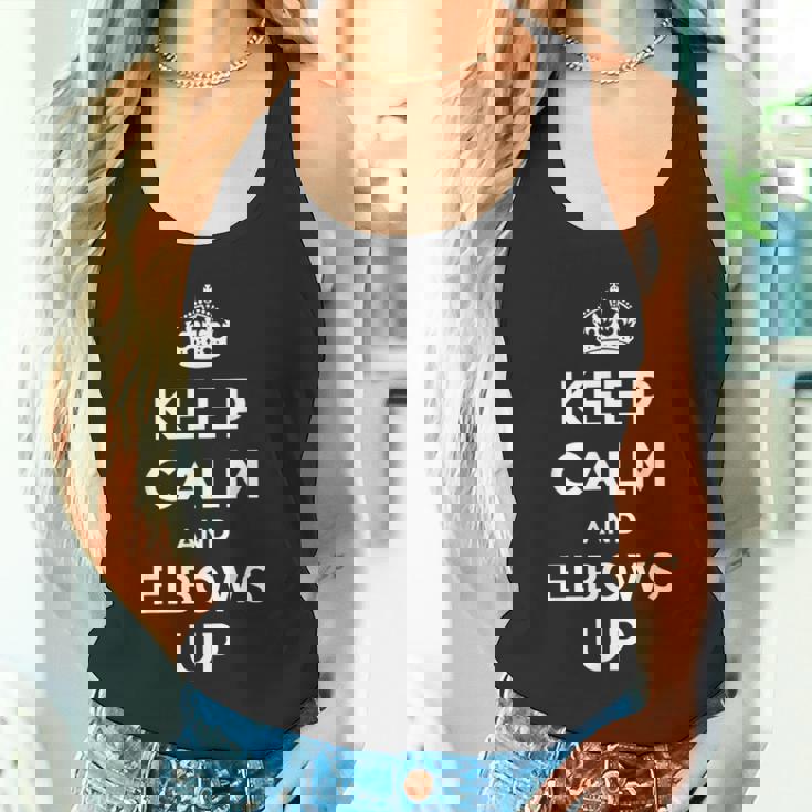 冷静さを保ち、ひじをかいてカナディアン・プラウド・ノース・ストロング・アンド・フリーに タンクトップ