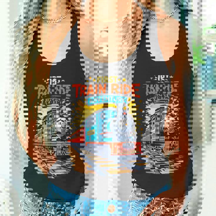 初電車 乗る 鉄道 アドベンチャー 風景 旅行 メモリーギア タンクトップ