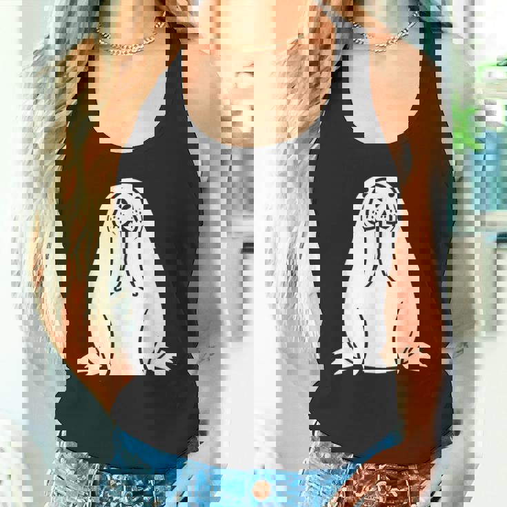 動物 かわいい ミニマリスト セイウチ シンプルなセイウチ タンクトップ