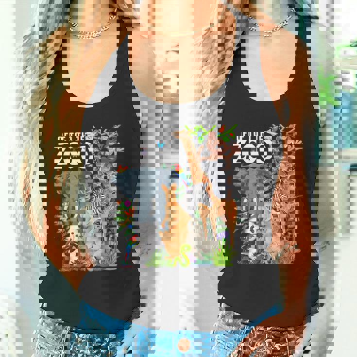 動物園動物 サファリパーティー 動物園サファリ動物園 タンクトップ