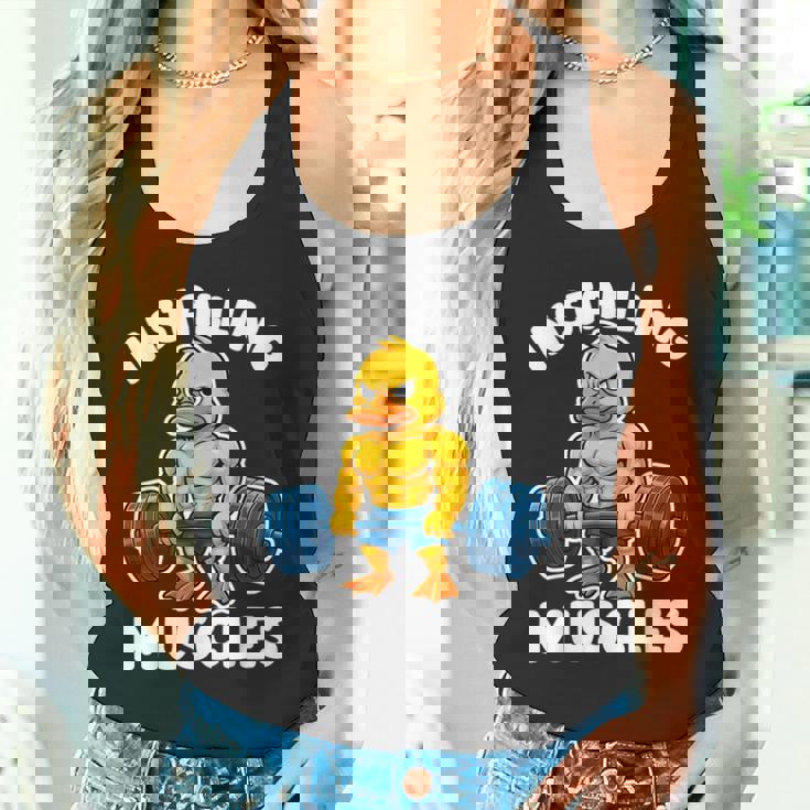 取り付け 筋肉 アヒル ウェイトリフティング フィットネス ジム 男の子 男性 タンクトップ