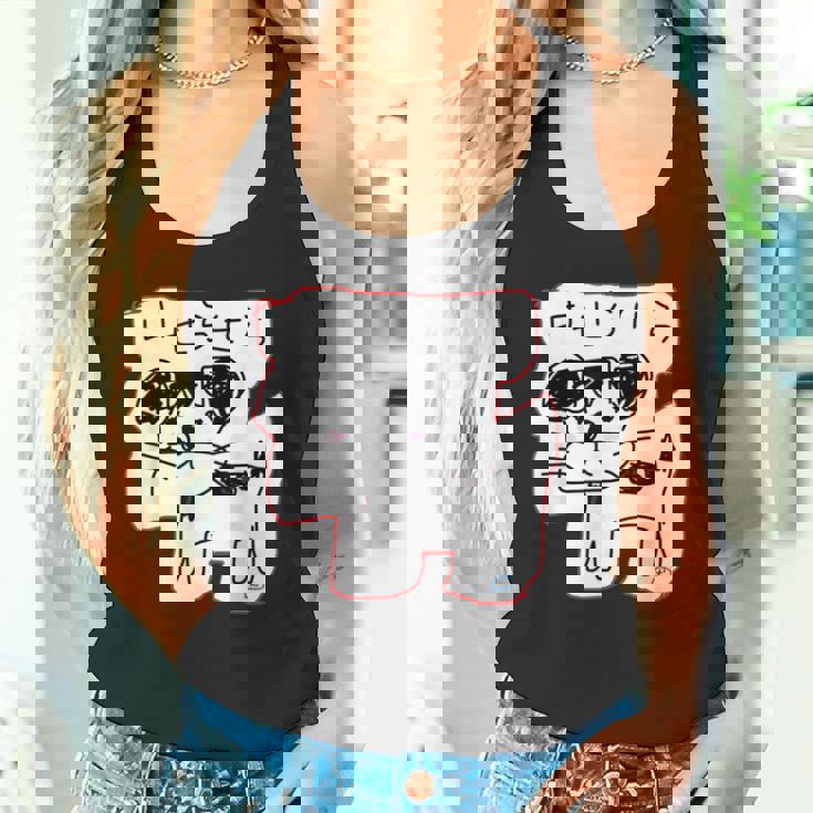 可愛い 癒される ジャックラッセルテリア 手書き ゆるい おもしろ 面白い 笑える 犬 日本語 個性的な けせらせら タンクトップ