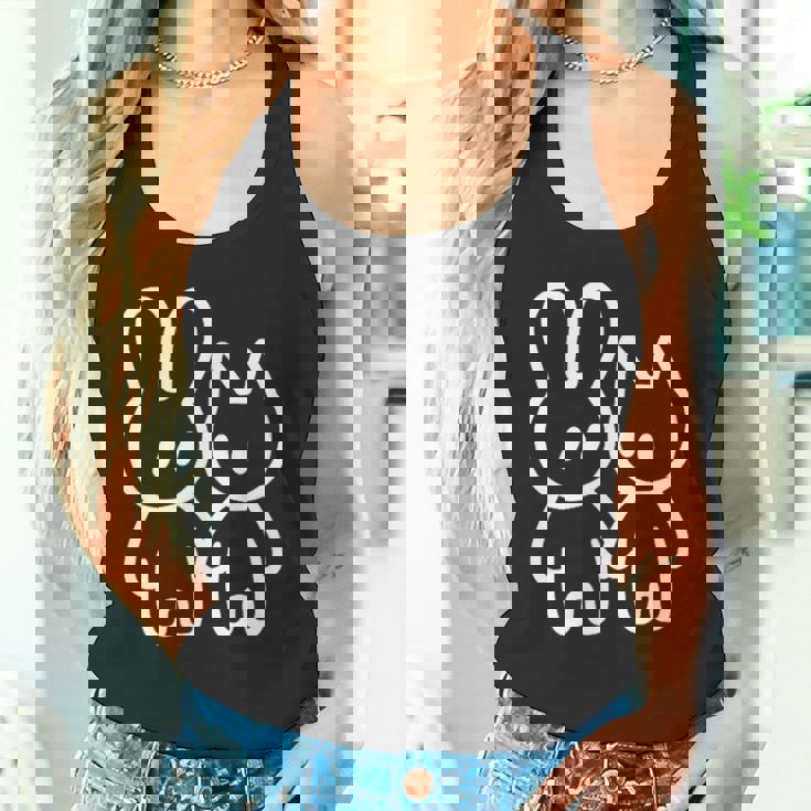 可愛いカワイイ Y2k コケット猫 うさぎと猫 タンクトップ