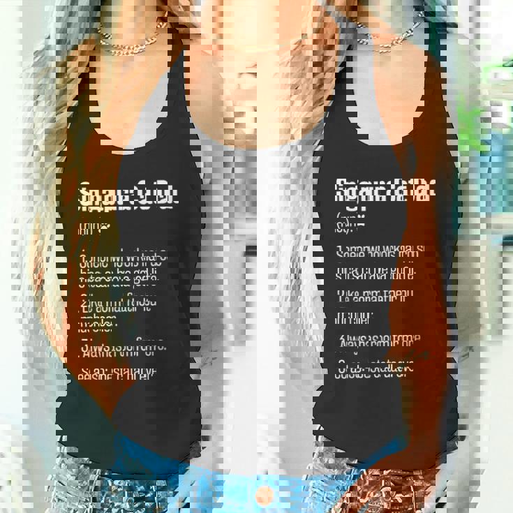 史上最高のシンガプーラ猫お父さん定義面白い猫好き タンクトップ