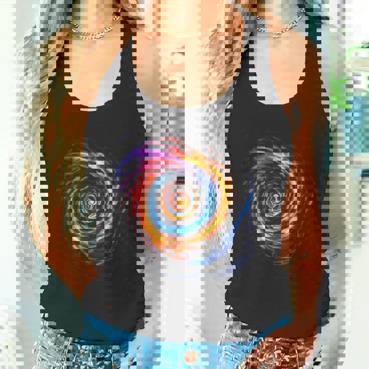 回転するレインボーフレームワールプール。 タンクトップ