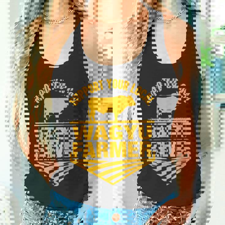 地元和牛農家を応援 牛和牛牧場。 タンクトップ