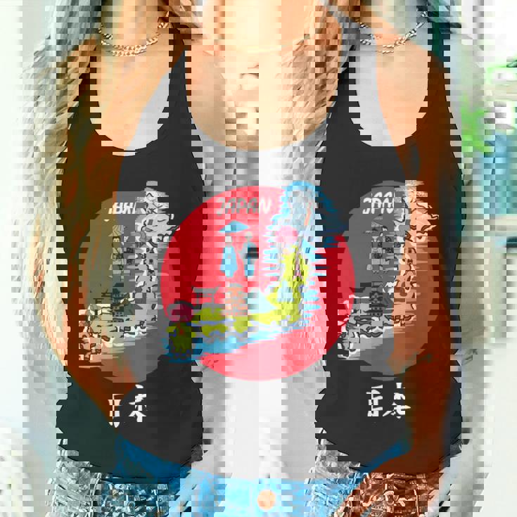 地図舞妓 日本のお土産 長袖tシャツ タンクトップ