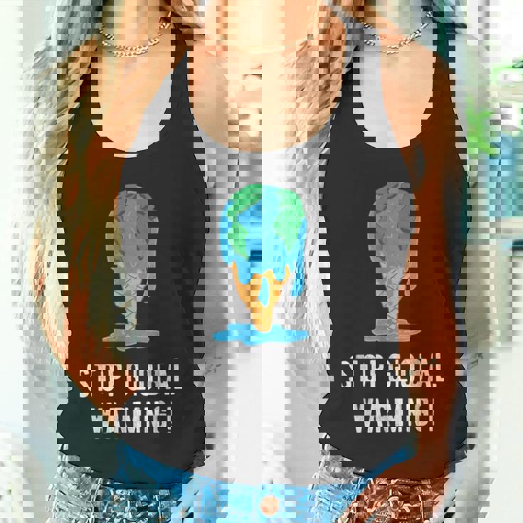 地球温暖化を止める アースデイ 地球 気候保護 地球温暖化 タンクトップ