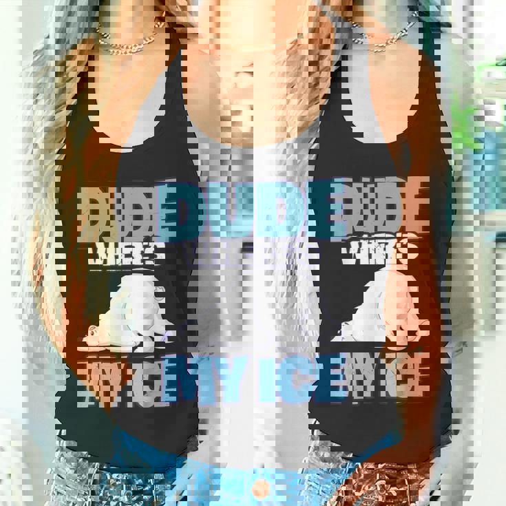 地球温暖化対策 シロクマ タンクトップ