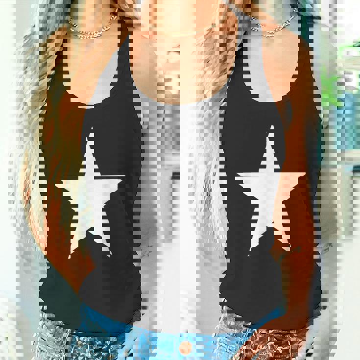 大きな白い星 タンクトップ