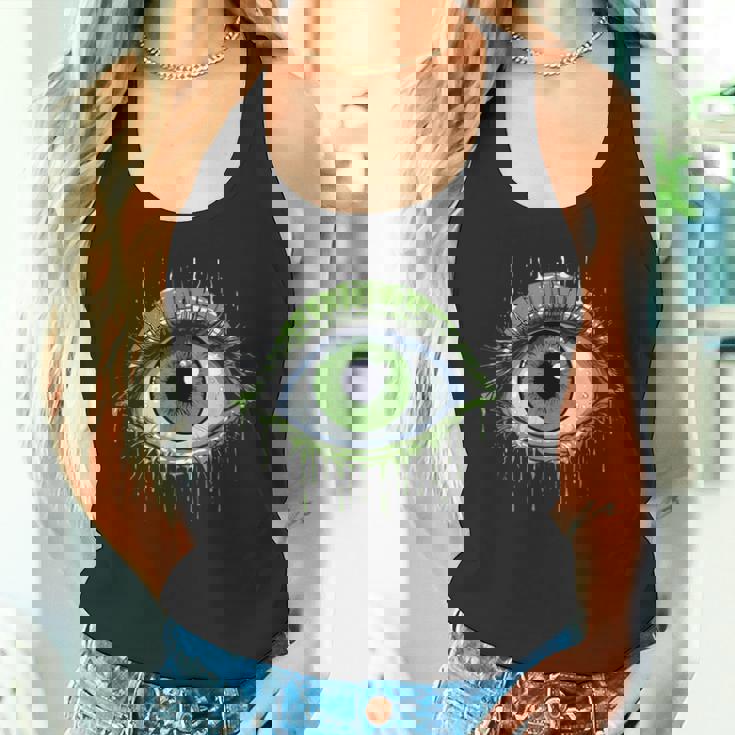 大きな緑の目玉 タンクトップ