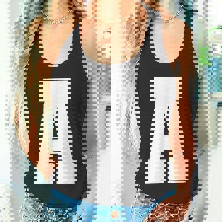 大文字 A アルファベットモノグラム イニシャル タンクトップ