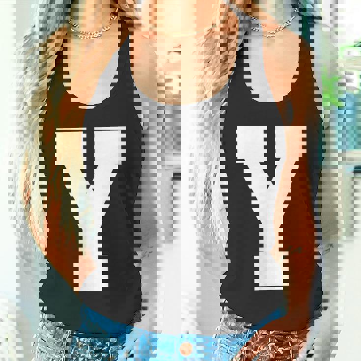 大文字 Y アルファベット モノグラム イニシャル タンクトップ