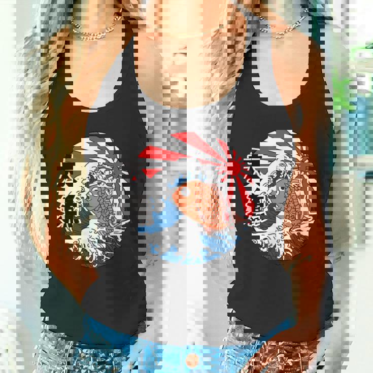 大漁旗 魚 鯛 旗 イラスト 波 ソーラン節 かわいい おもしろ おしゃれ タンクトップ