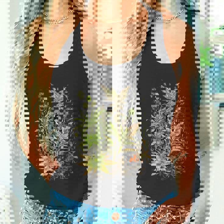 大麻植物とつぼみ 420 草 麻 サティバ インディカ ポットヘッド タンクトップ