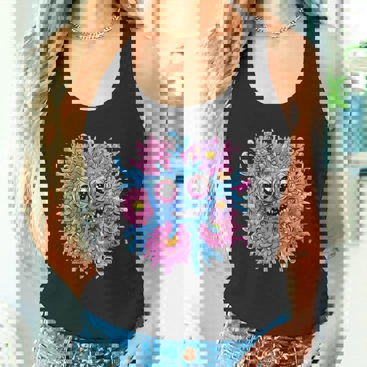 奇抜なハッピーモンスター 大きな瞳 タンクトップ