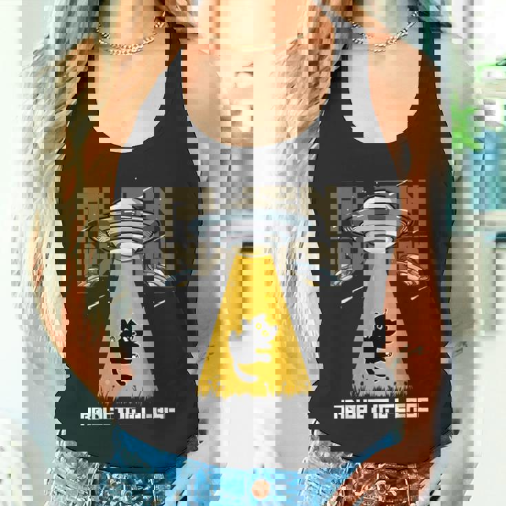 宇宙人 侵略 Abduct Me Please 宇宙船 おもしろ猫 Ufo タンクトップ