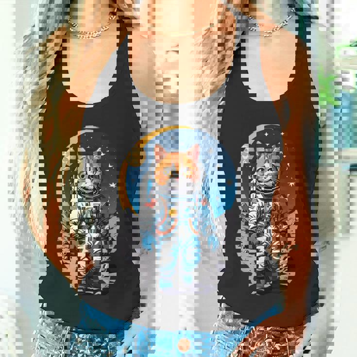 宇宙飛行士 02 宇宙飛行士 猫 タンクトップ