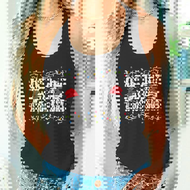 家族のクリスマスにマッチするプレゼントを最も多く手に入れる可能性が最も高いです。 タンクトップ