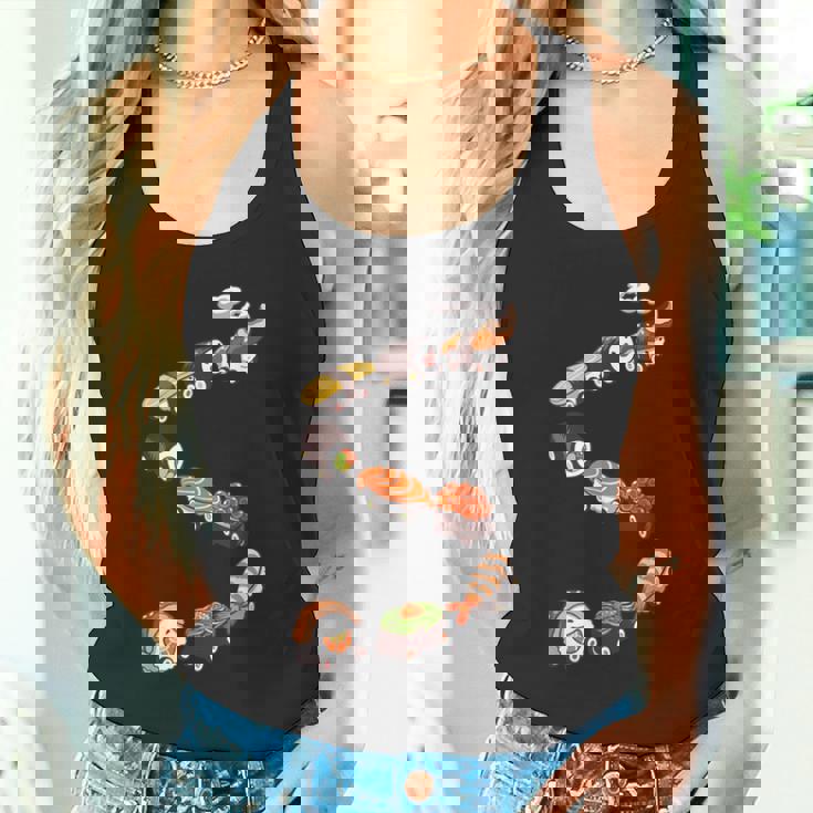 寿司 の 電車 すし いくら サーモン たまご 鉄火巻き タンクトップ