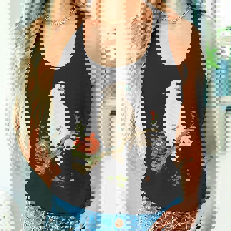 小原 古邨1877年－1945年 、【オウムにザクロ】、日本文化 日本画 タンクトップ