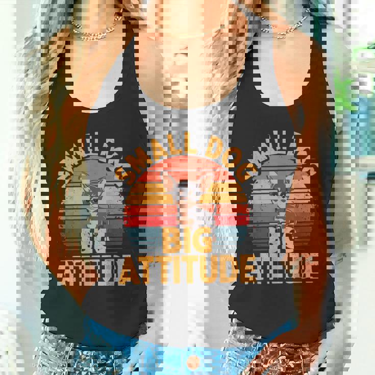 小型犬 大きな態度 レトロ 犬 品種 チワワ タンクトップ